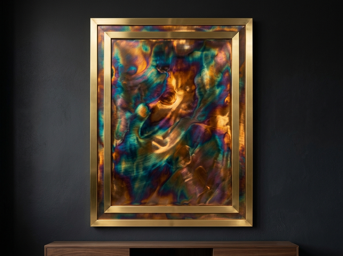 Flame-Patinad Copper Wall Panel